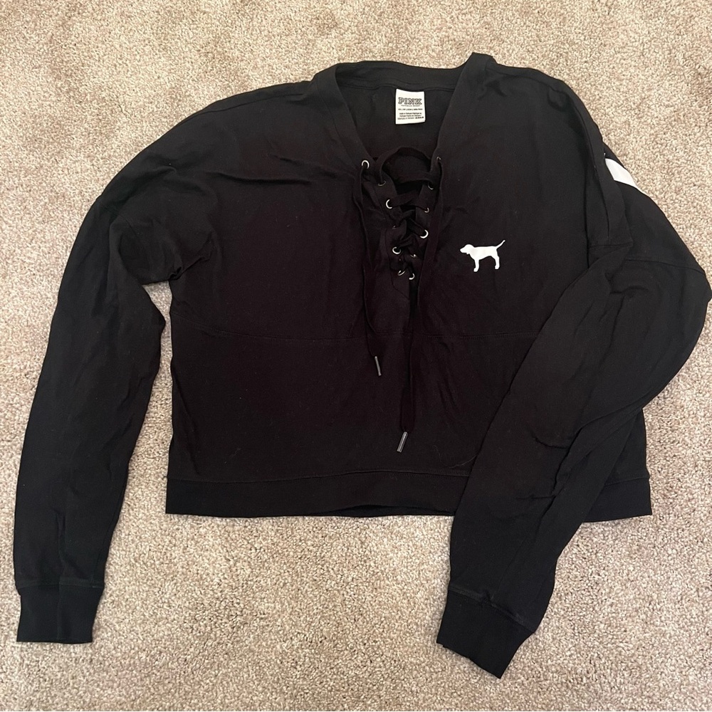 VS PINK | Black Long Sleeve Shirt - XS